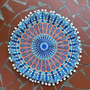 Mandala pillow case 17” diameter